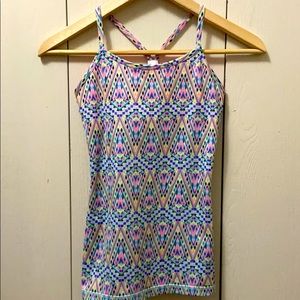 Ivivva Pastel Diamond Pattern Spaghetti Strap Tank